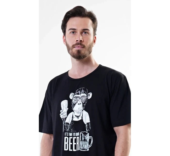 Pánska nočná košeľa s krátkym rukávom Opice Pánska nočná košeľa s krátkym rukávom Opice