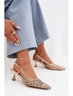 Sandále na podpätku model 225224 Vykročte štýlovo