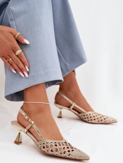 Sandále na podpätku model 225224 Vykročte štýlovo