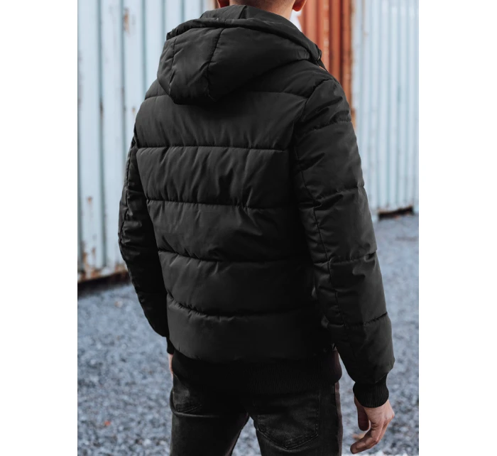Pánská prošívaná zimní bunda s kapucí černá Dstreet model 21981098 - FashionStreet