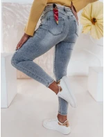 Dámské úzké džínové kalhoty s páskem modré Dstreet model 21985484 - FashionStreet