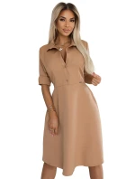 SANDY Košilové halenkové šaty s páskem model 21061046 - numoco