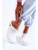 Damskie Lekkie Klapki Chodaki Big Star II275003 Białe