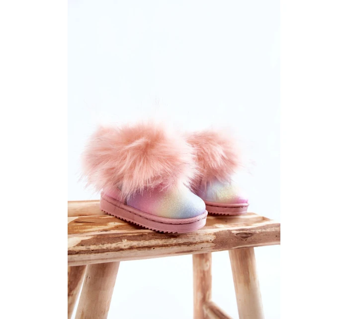 Dětské Kotníkové Boty Sněhule S Kožešinou Vícebarevný Ariana