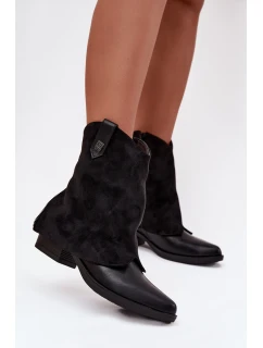 boty na podpatku černé model 21708419 - Boto
