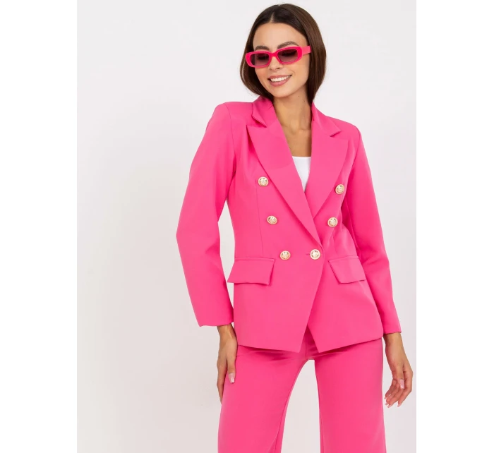 Dámska bunda DHJ MA 15555 00P tmavo ružová