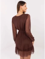 Sukienka MI SK model 21768454 brązowy - FPrice Sukienka MI SK model 21768454 brązowy - FPrice