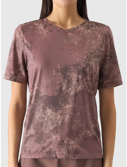 Dámske rýchloschnúce cyklistické tričko 4F - ružové