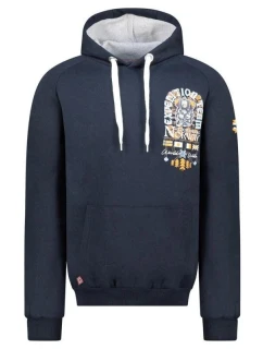 Pánska mikina WZ3016H/GN Grey Melange s potlačou - Geographical Norway