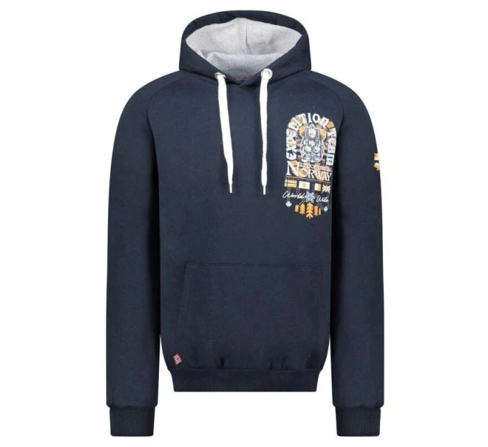 Pánská mikina model 21718664 Šedá melanž s potiskem - Geographical Norway