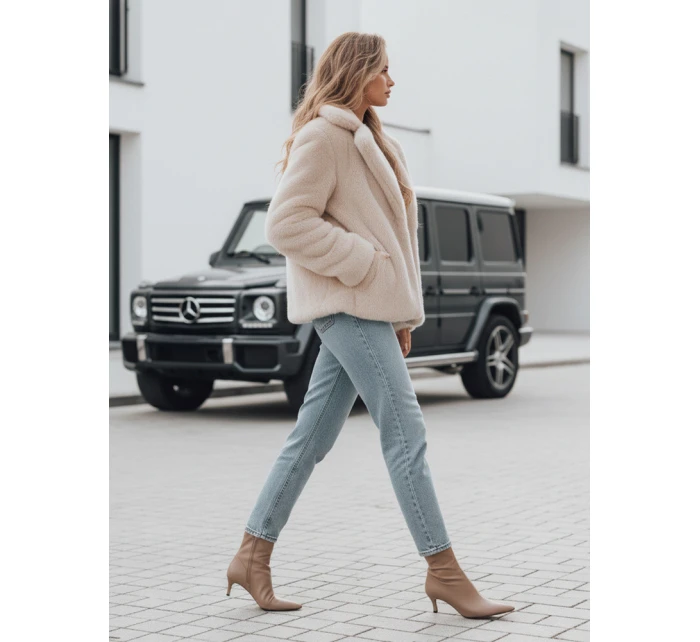 Dámský  krátký béžový model 21990776 - Dstreet