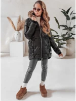 Dámská zimní bunda prošívaná s kožešinou černá Dstreet model 21991162 - FashionStreet Dámská zimní bunda prošívaná s kožešinou černá Dstreet model 21991162 - FashionStreet