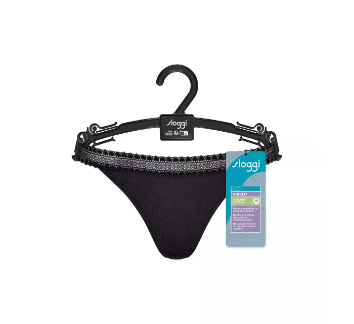 sloggi GO Ribbed R Tanga C2P - BLACK - SLOGGI BLACK - SLOGGI