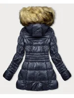 Tmavě modrá dámská prošívaná bunda pro přechodné období model 18894373 - LHD Tmavě modrá dámská prošívaná bunda pro přechodné období model 18894373 - LHD