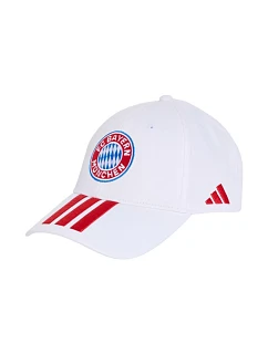 Detská čiapka s kšiltom adidas FC Bayern Mníchov, biela, KT3396