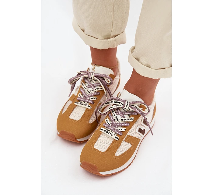 Dámské Tenisky s Ozdobným Šněrováním Žluté Henira