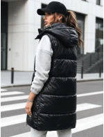 Dámská dlouhá vesta černá Dstreet model 21970819 - FashionStreet Dámská dlouhá vesta černá Dstreet model 21970819 - FashionStreet