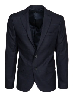 Pánske jednoradové sako v tmavomodrej farbe FashionStreet MX0623