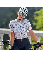Dámské cyklistické tričko model 22367824 s krátkým rukávem, velikost M – bílé - Rockbros Dámské cyklistické tričko model 22367824 s krátkým rukávem, velikost M – bílé - Rockbros