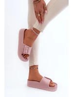 Dámské Pěnové Žabky Na Platformě S Big Star Růžové model 21654877 - Big Star Shoes