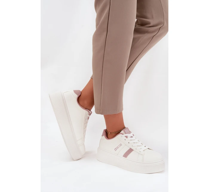 Sneakersy Damskie Na Platformie Big Star SS274346 Białe