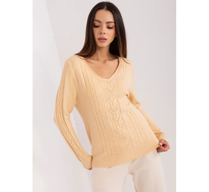 Sweter AT SW model 18909347 beżowy - FPrice