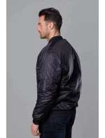 Čierno-červená pánska bunda bomber (AK95-1A) -Goodlooking