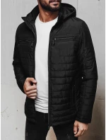 Pánská prošívaná bunda s kapucí černá Dstreet model 21983305 - FashionStreet