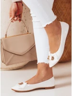 Dámske baleríny TEDBOW na podpätku biele FashionStreet ZY0768