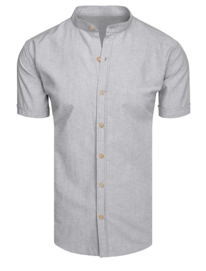 Pánské šedé tričko s krátkým rukávem Dstreet model 21989571 - FashionStreet