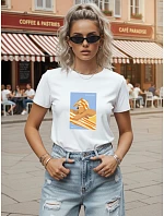 Tshirt damski bawełniany z nadrukiem klasyczny biały model 22277166 - FashionStreet Tshirt damski bawełniany z nadrukiem klasyczny biały model 22277166 - FashionStreet