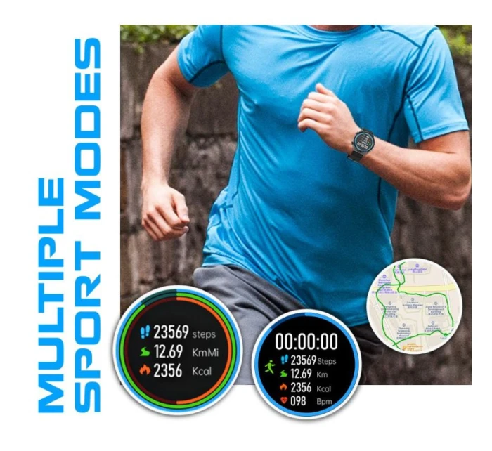 Chytré hodinky Black Metal + model 21804963 - RUBICON Chytré hodinky Black Metal + model 21804963 - RUBICON