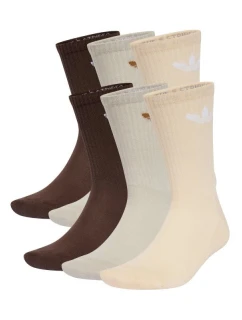 Adidas Trefoil Cushion Crew Ponožky 6 párov béžová, hnedá IX5274