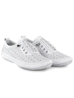 Skórzane damskie białe model 22026005 - T.Sokolski