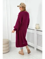 Dlhý sveter tmavo fialová Dlhý sveter tmavo fialová