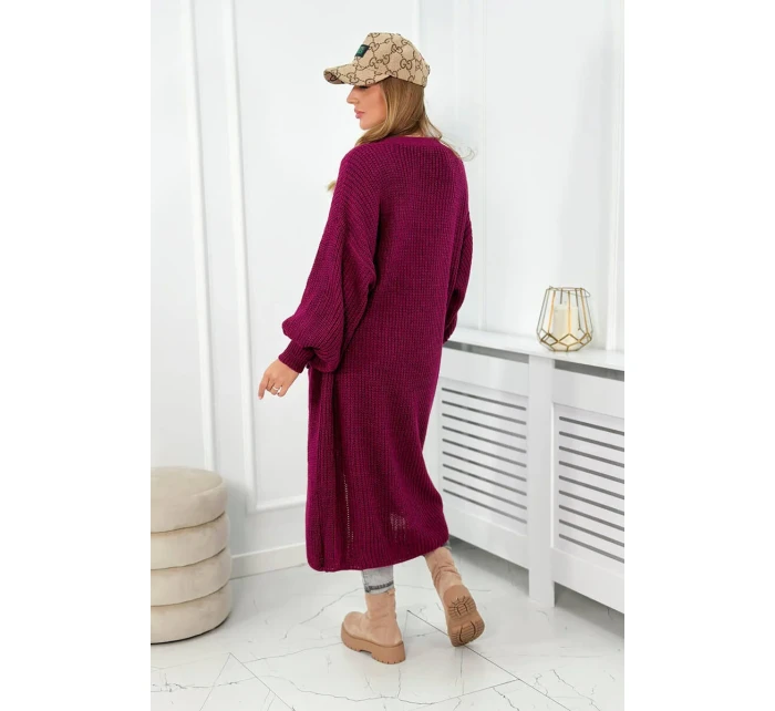 Dlhý sveter tmavo fialová Dlhý sveter tmavo fialová