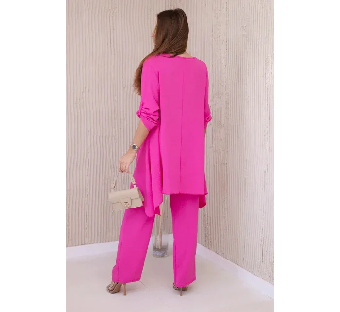 Súprava blúzka + nohavice s fuchsiovým príveskom Súprava blúzka + nohavice s fuchsiovým príveskom