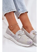 Semišové Polobotky Z Přírodní Kůže Na Platformě model 21692952 Šedé - Artiker