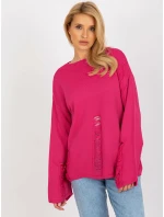 Dámský svetr BA SW fuchsiová model 18178463 - FPrice Dámský svetr BA SW fuchsiová model 18178463 - FPrice