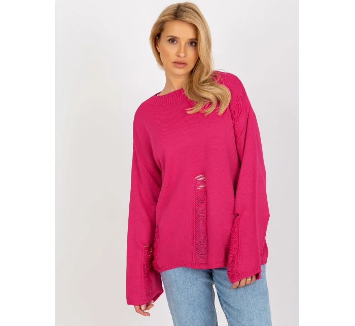Dámský svetr BA SW fuchsiová model 18178463 - FPrice Dámský svetr BA SW fuchsiová model 18178463 - FPrice