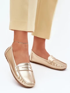 Dámske mokasíny z ekokože Lenvie - zlaté