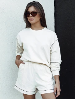 Dámsky teplákový komplet PULGAR ecru FashionStreet AY1054