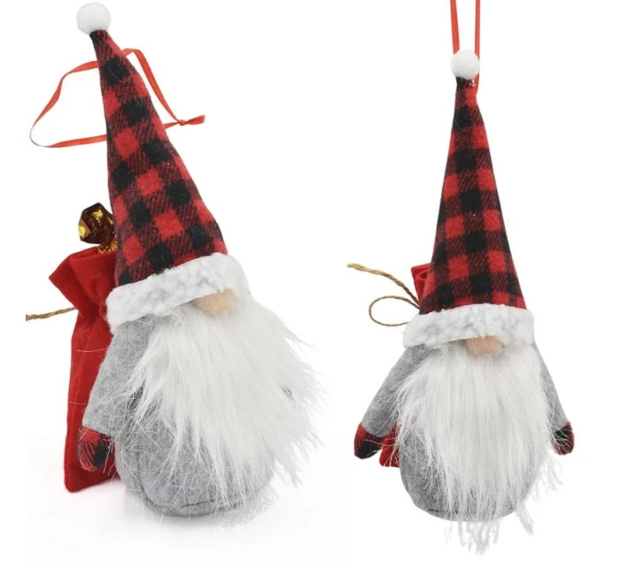 DEKORATÍVNY ŠKRIATOK S DARČEKOVOU TAŠKOU 20CM