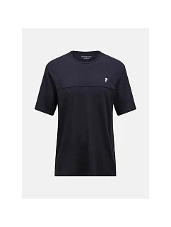 Pánské tričko PEAK PERFORMANCE M Trail Wool Blend SS, černá barva