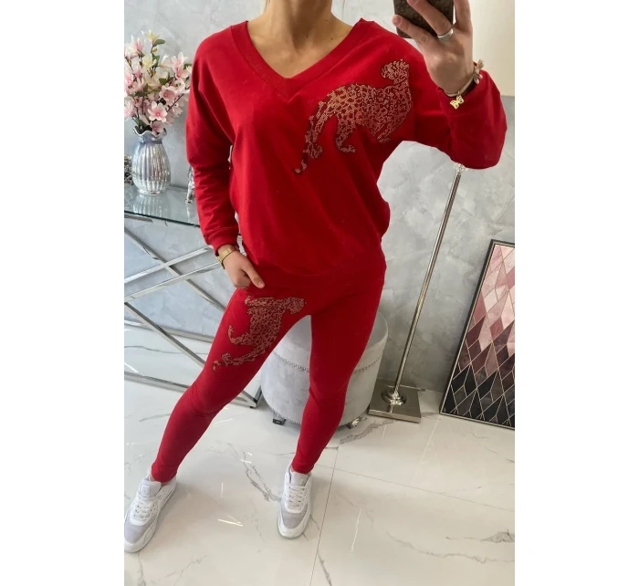 Zirkónová sada panther červená