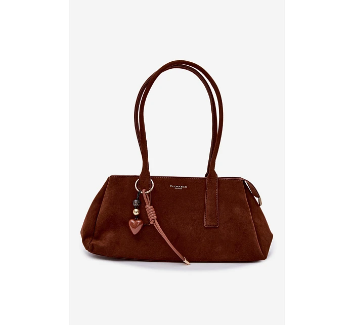 Eko semišová kabelka s přívěskem Camel model 22111614 - Flora&Co