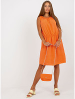 Dámske šaty DHJ SK 20499 oranžové