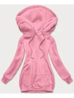 Růžová dámská klokaní mikina model 17789379 - J.STYLE Růžová dámská klokaní mikina model 17789379 - J.STYLE