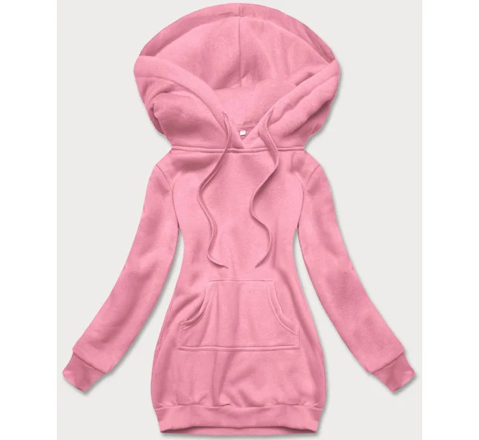 Růžová dámská klokaní mikina model 17789379 - J.STYLE Růžová dámská klokaní mikina model 17789379 - J.STYLE