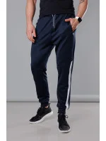 Tmavě pánské teplákové kalhoty se vsadkami model 18347945 - J.STYLE